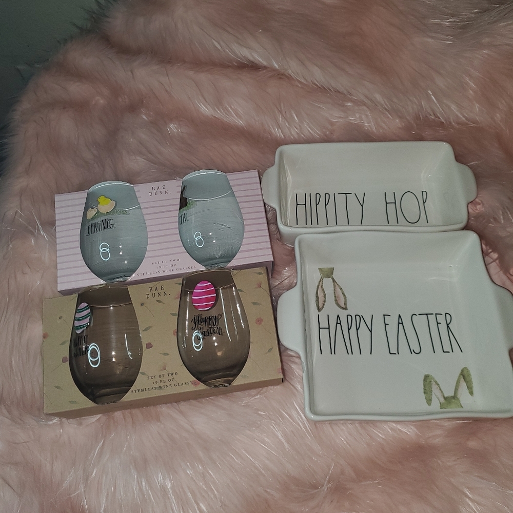 Rae dunn 4 easter items collection